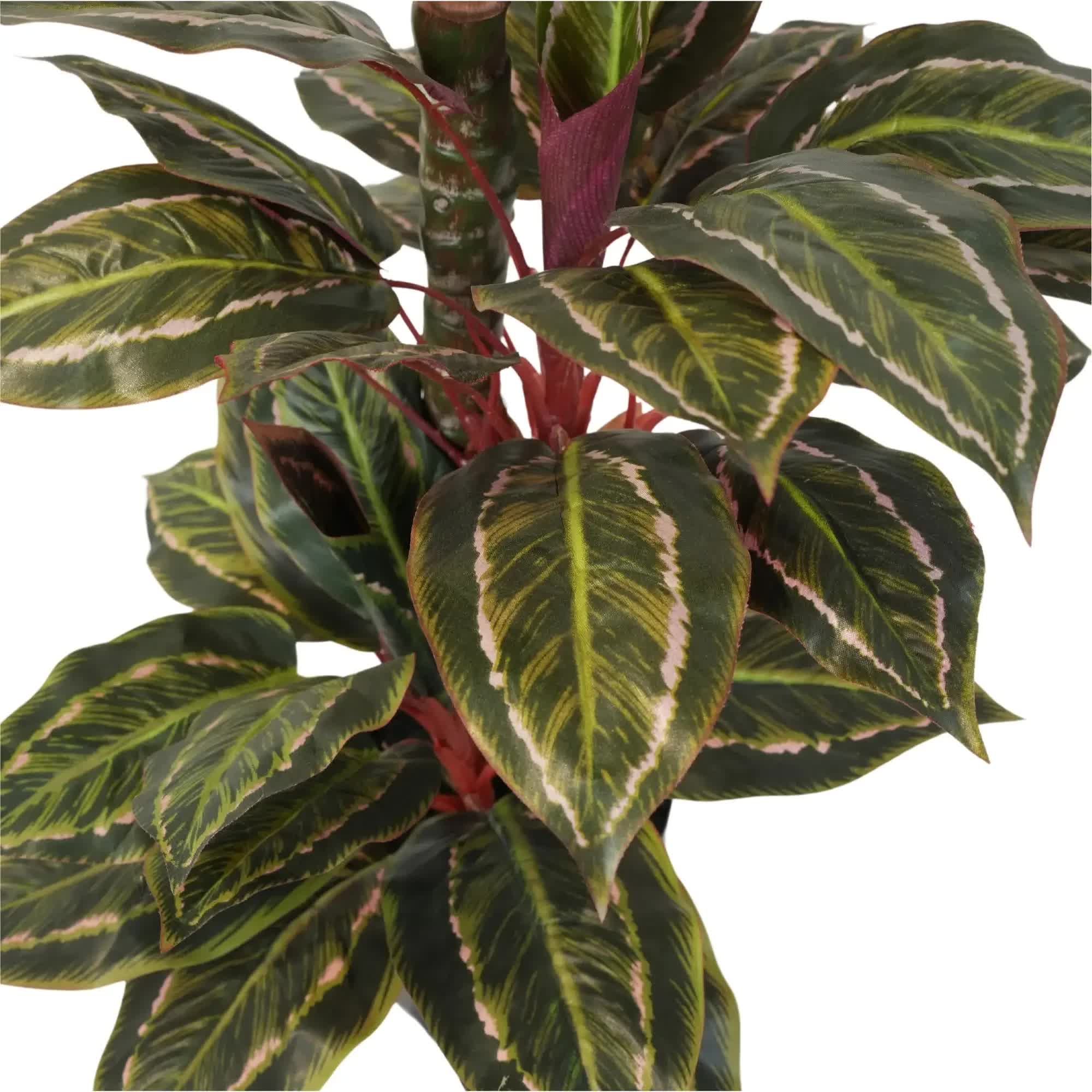 Artificial Hanging Plants: Artificial Wide Leaf Cordyline Plant 90cm
