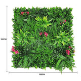 Garden Ornaments: Flowering Lilac Vertical Garden / Green Wall UV Resistant 100cm X 100cm Panel