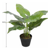 Artificial Trees: Artificial Potted Taro Plant / Elephant Ear 55cm