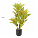 Household Insect Repellents: Artificial Potted Flaming Zebra (Codiaeum variegatum / crotons) 55cm