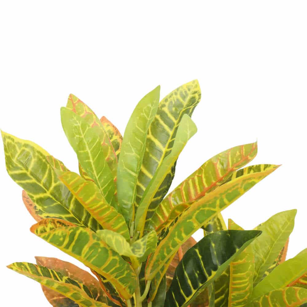 Household Insect Repellents: Artificial Potted Flaming Zebra (Codiaeum variegatum / crotons) 55cm