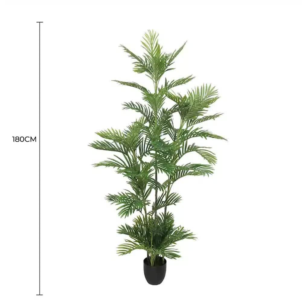 Canopies & Gazebos: Premium Artificial Potted Multi-trunk Fan Palm 180cm