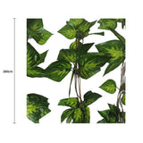 Artificial Hanging Plants: Artificial Pothos / Ivy Hanging Vines 260cm Each (5 pack)