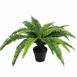 Artificial Potted Plants: Artificial Potted Natural Green Boston Fern (50cm high 70cm wide)