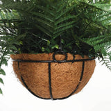 Artificial Hanging Plants: Artificial Potted Fern Hanging Basket (Fresh Green) UV Resistant 55cm