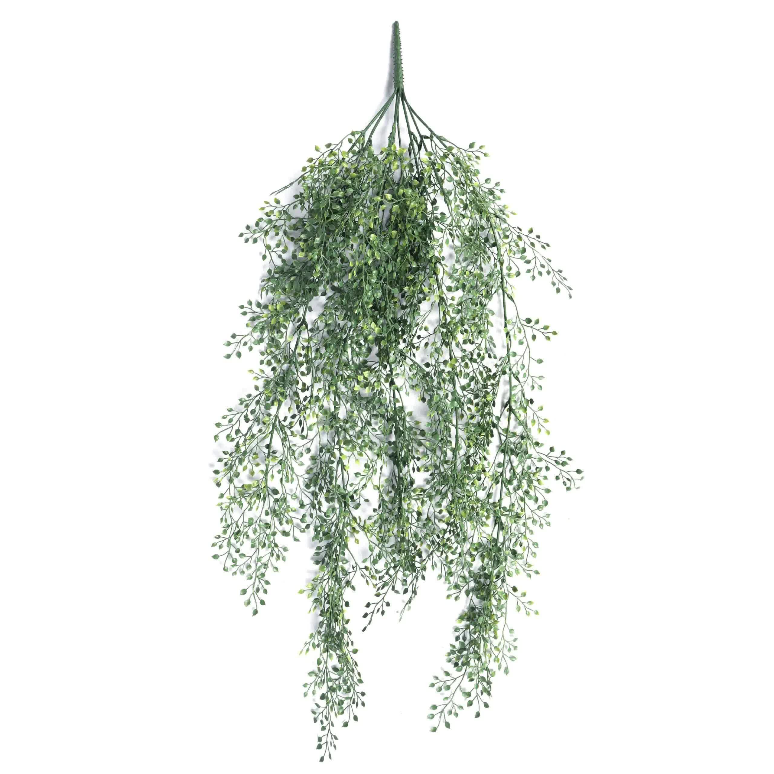 Artificial Hanging Plants: Artificial Hanging Jade Leaf Vine UV Resistant 90cm