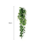 Artificial Hanging Plants: Vivid Green Hanging Artificial Ruscas Plant UV Resistant 120cm