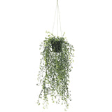 Artificial Hanging Plants: Artificial Hanging Pearls (Potted) 56cm UV Resistant