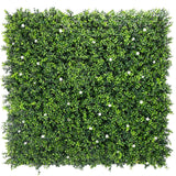 Artificial Hanging Plants: Luxury Flowering Artificial Buxus Hedge Panel UV Resistant Sample