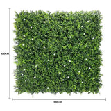 Artificial Hanging Plants: Luxury Flowering Artificial Buxus Hedge Panel UV Resistant Sample