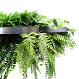 Artificial Hanging Plants: Silver Artificial Hanging Green Wall Disc 80cm UV Resistant Foliage