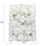 Curtains & Drapes: Artificial Flower Wall Backdrop Panel 40cm x 60cm Mixed Whites