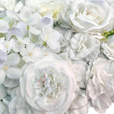 Curtains & Drapes: Artificial Flower Wall Backdrop Panel 40cm x 60cm Mixed Whites