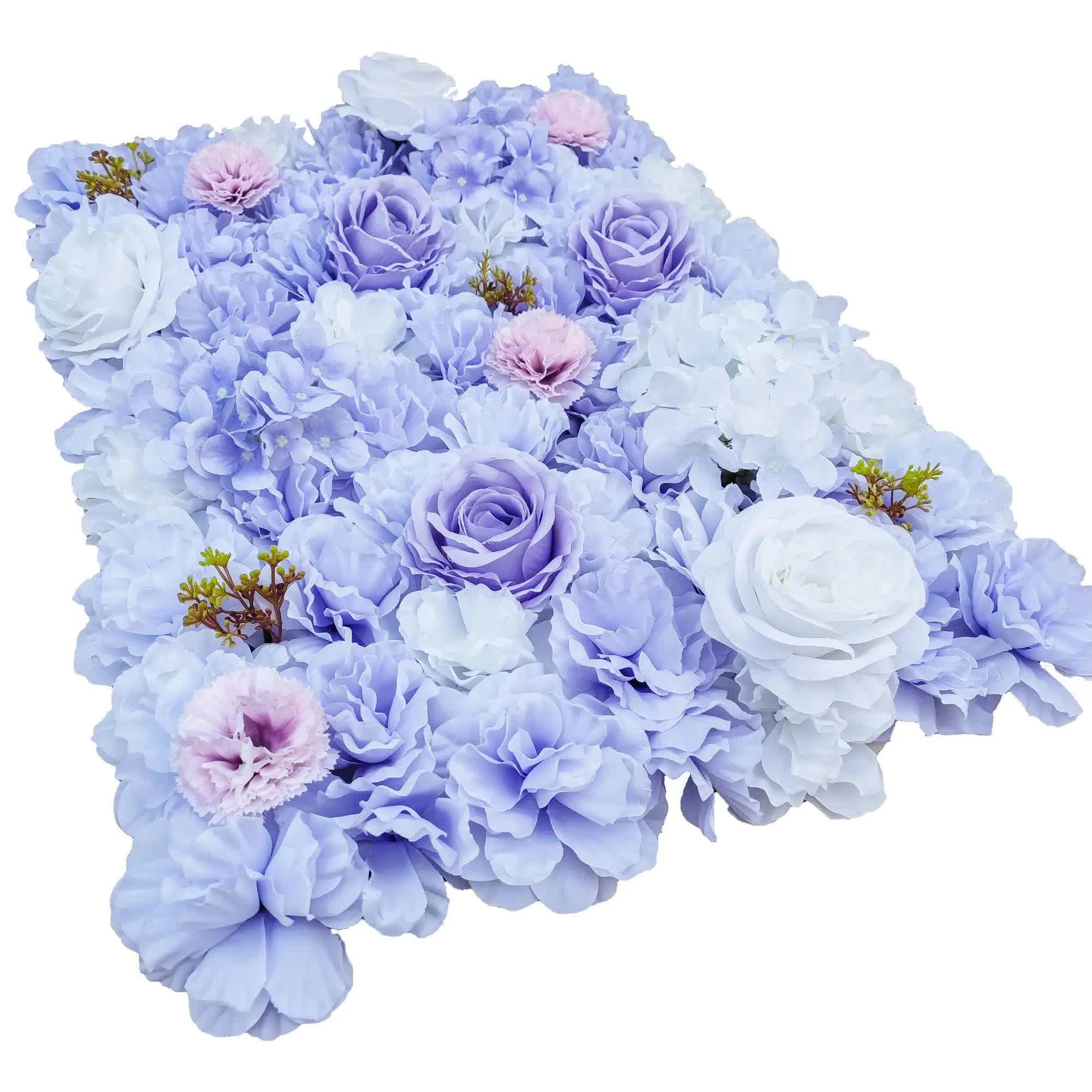 Curtains & Drapes: Artificial Flower Wall Backdrop Panel 40cm x 60cm Mixed Lilac Flowers