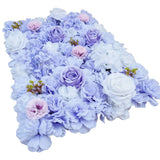 Curtains & Drapes: Artificial Flower Wall Backdrop Panel 40cm x 60cm Mixed Lilac Flowers