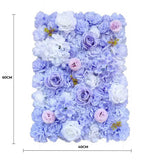 Curtains & Drapes: Artificial Flower Wall Backdrop Panel 40cm x 60cm Mixed Lilac Flowers