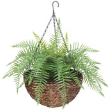 Artificial Hanging Plants: Large Artificial Hanging Basket (Fern Hanging Basket) UV Resistant