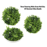 Party Supplies: Two 50cm and One 75cm Flowering White Disc Bundle