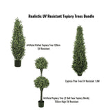 Caravan Accessories: Realistic UV Resistant Topiary Trees Bundle