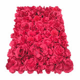 Curtains & Drapes: Artificial Flower Wall Backdrop Panel 40cm x 60cm Romantic Red