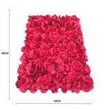 Curtains & Drapes: Artificial Flower Wall Backdrop Panel 40cm x 60cm Romantic Red
