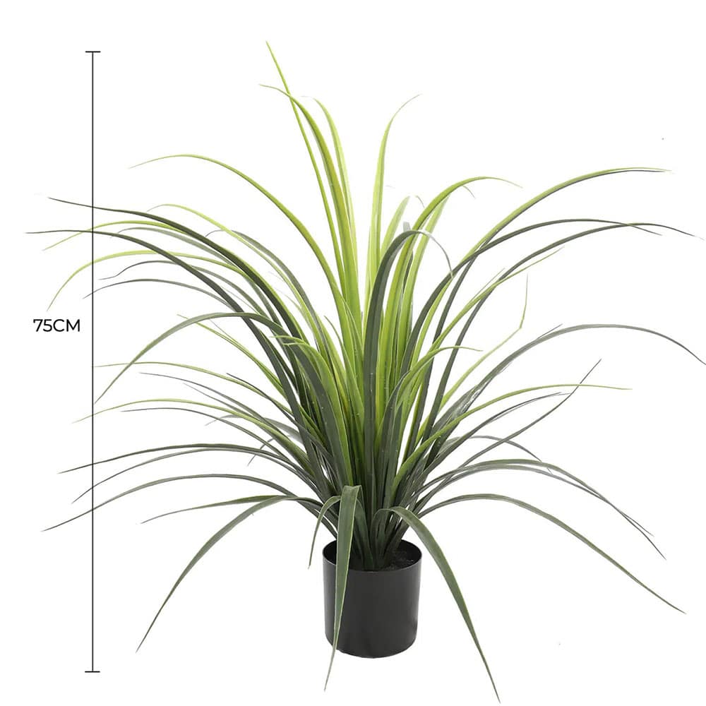 Artificial Trees: Potted Artificial Long Grass (Yucca Grass) 75cm UV Resistant