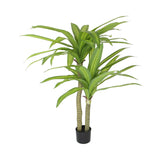 Artificial Wall Plants: Artificial Multi Head Dracaena Tree with Mixed Green Leaves (Real Touch) 130cm