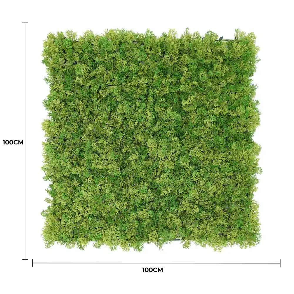 Caravan Accessories: Nearly Natural Two-tone Moss Panel UV Resistant 100cm x 100cm (Back Order Only)