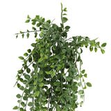 Artificial Hanging Dark Green Hanging Pearls Garland Bush UV Resistant and Fire Rated 20cm x 79cm