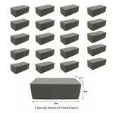 20 Pieces of Dry Floral Foam Bricks 23cm x 11cm x 8cm (Artificial Plant Foam Blocks - formaldehyde FREE)