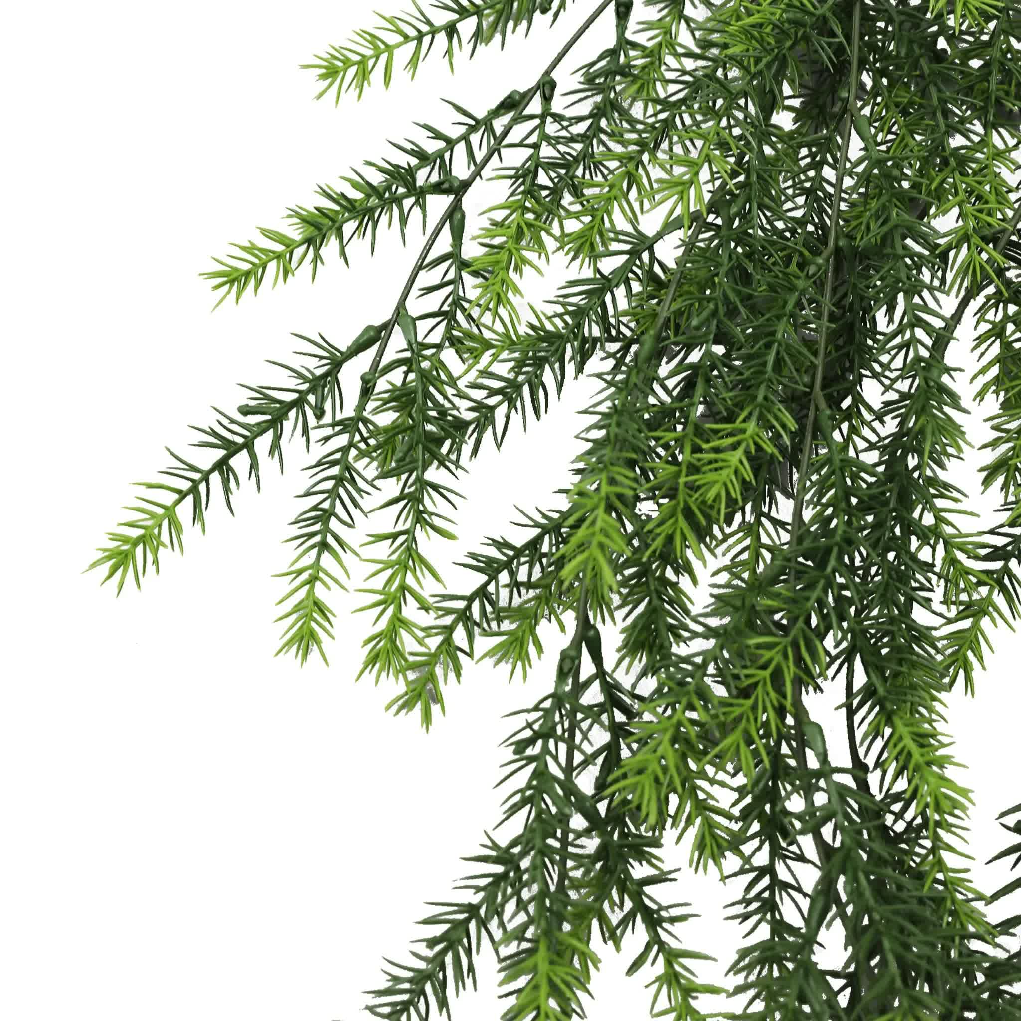 Artificial Hanging Cedar Vine Garland Bush UV Resistant and Fire Rated 20cm x 76cm