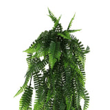 Artificial Hanging Plants: Artificial Hanging Fern Garland Bush UV Resistant and Fire Rated 18cm x 76cm
