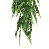 Artificial Hanging Plants: Artificial Hanging Fern Garland Bush UV Resistant and Fire Rated 18cm x 76cm