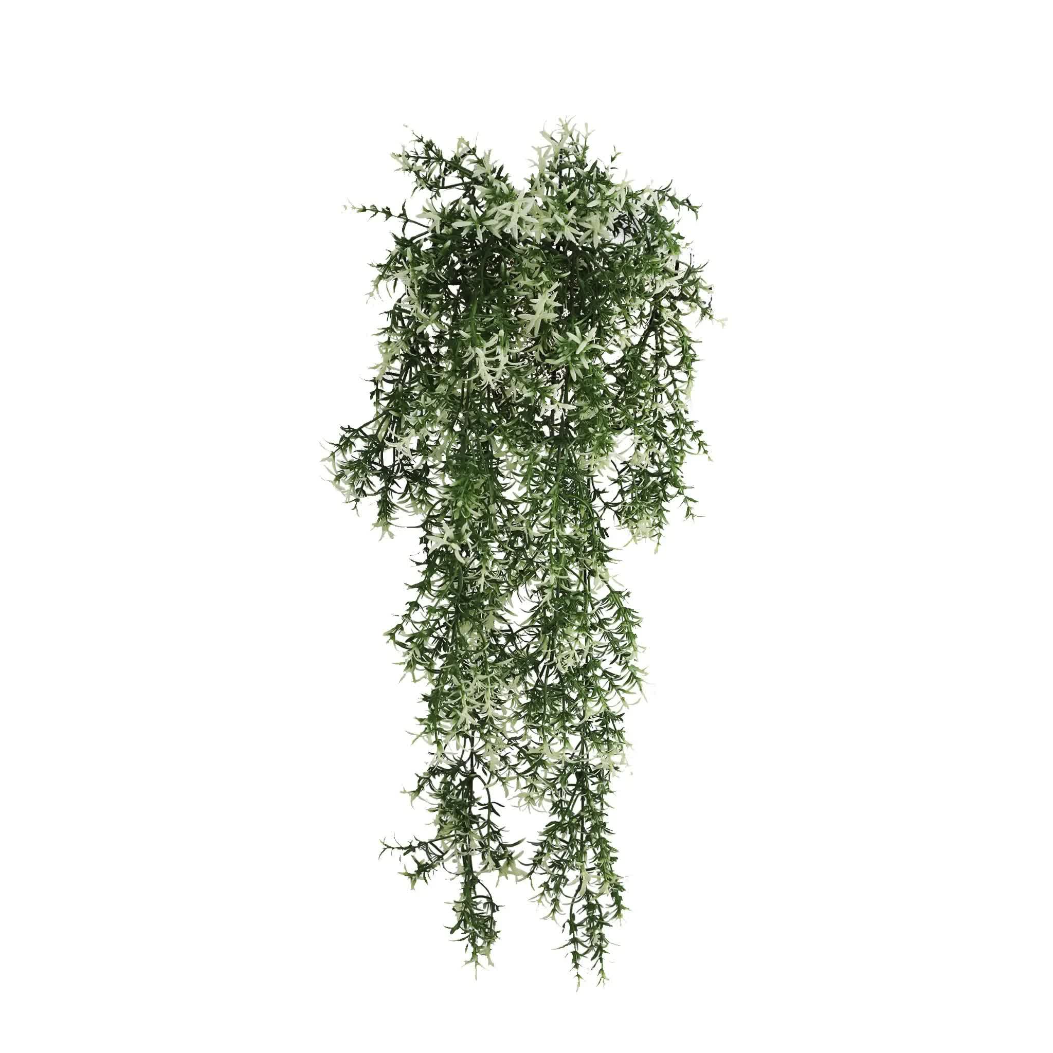 Artificial Hanging Plants: Artificial Hanging Star Jasmine Vine UV Resistant and Fire Rated 20cm x 76cm