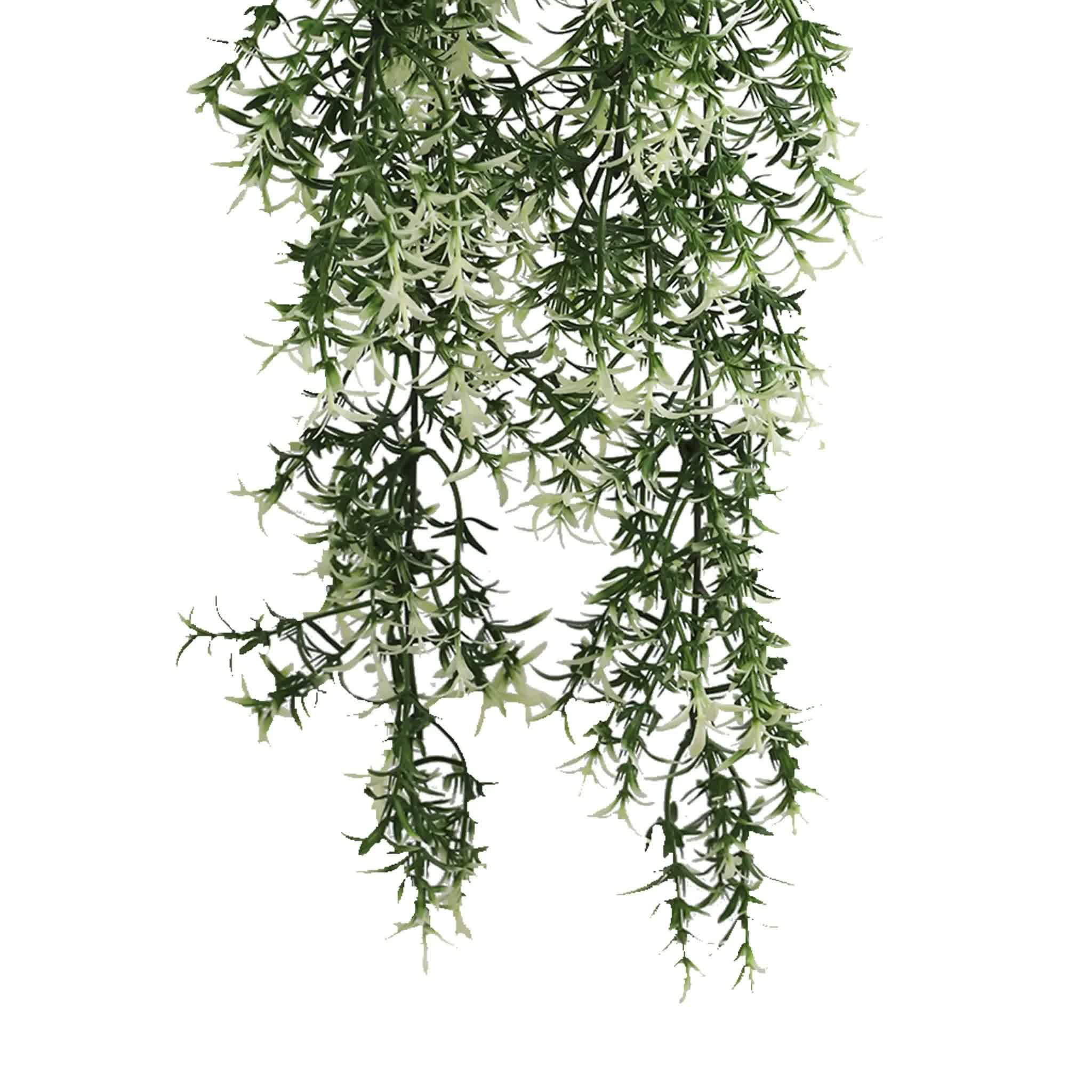 Artificial Hanging Plants: Artificial Hanging Star Jasmine Vine UV Resistant and Fire Rated 20cm x 76cm