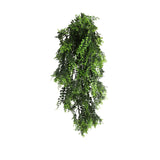 Artificial Hanging Plants: Artificial Hanging Mediterranean Fern Vine UV Resistant and Fire Rated 22cm x 76cm