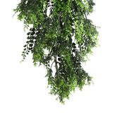Artificial Hanging Plants: Artificial Hanging Mediterranean Fern Vine UV Resistant and Fire Rated 22cm x 76cm