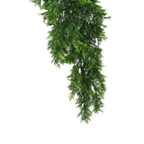 Artificial Hanging Plants: Artificial Mossy Hanging Cedar Vine Garland Bush UV Resistant and Fire Rated 22cm x 76cm