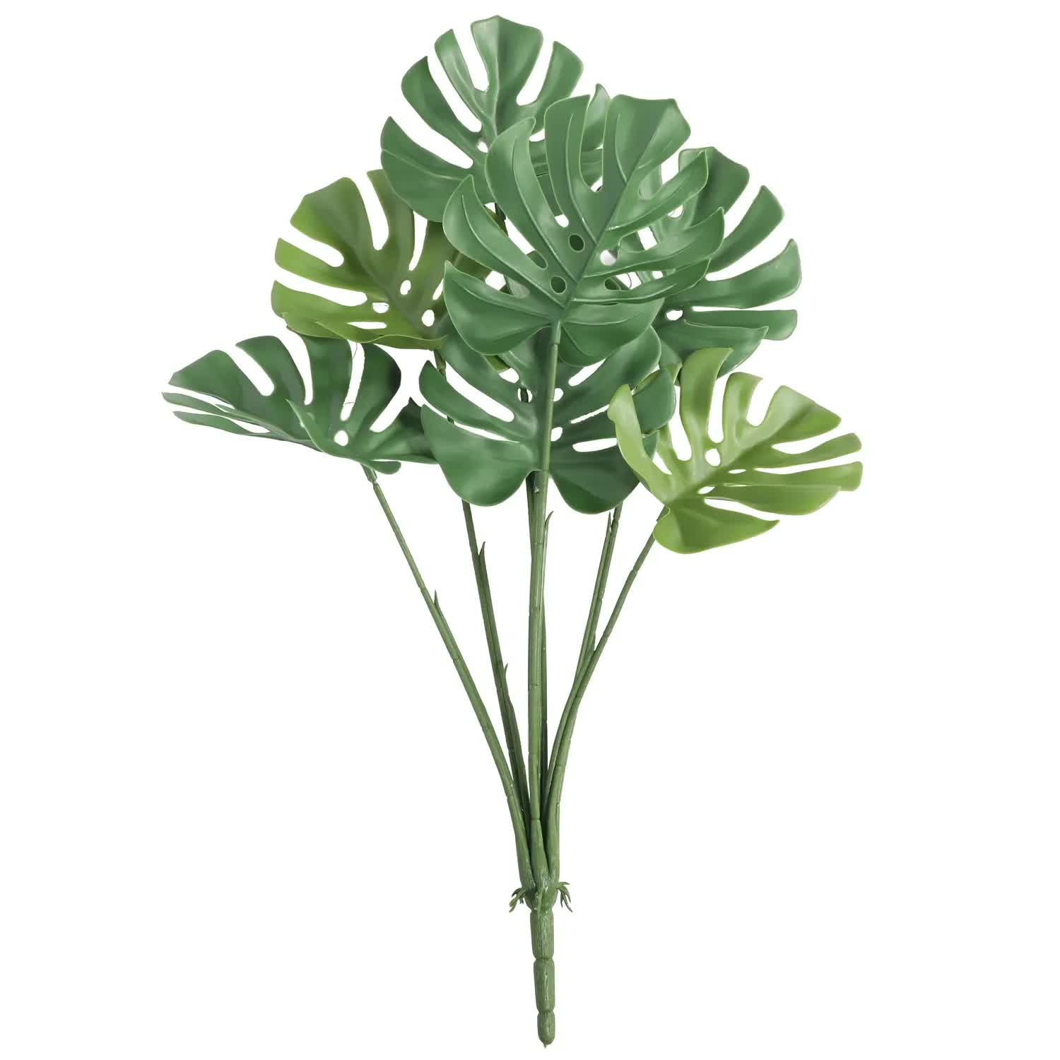 Artificial Hanging Plants: Artificial Monstera Split Leaf Philodendron Plant Stem 60cm UV Resistant