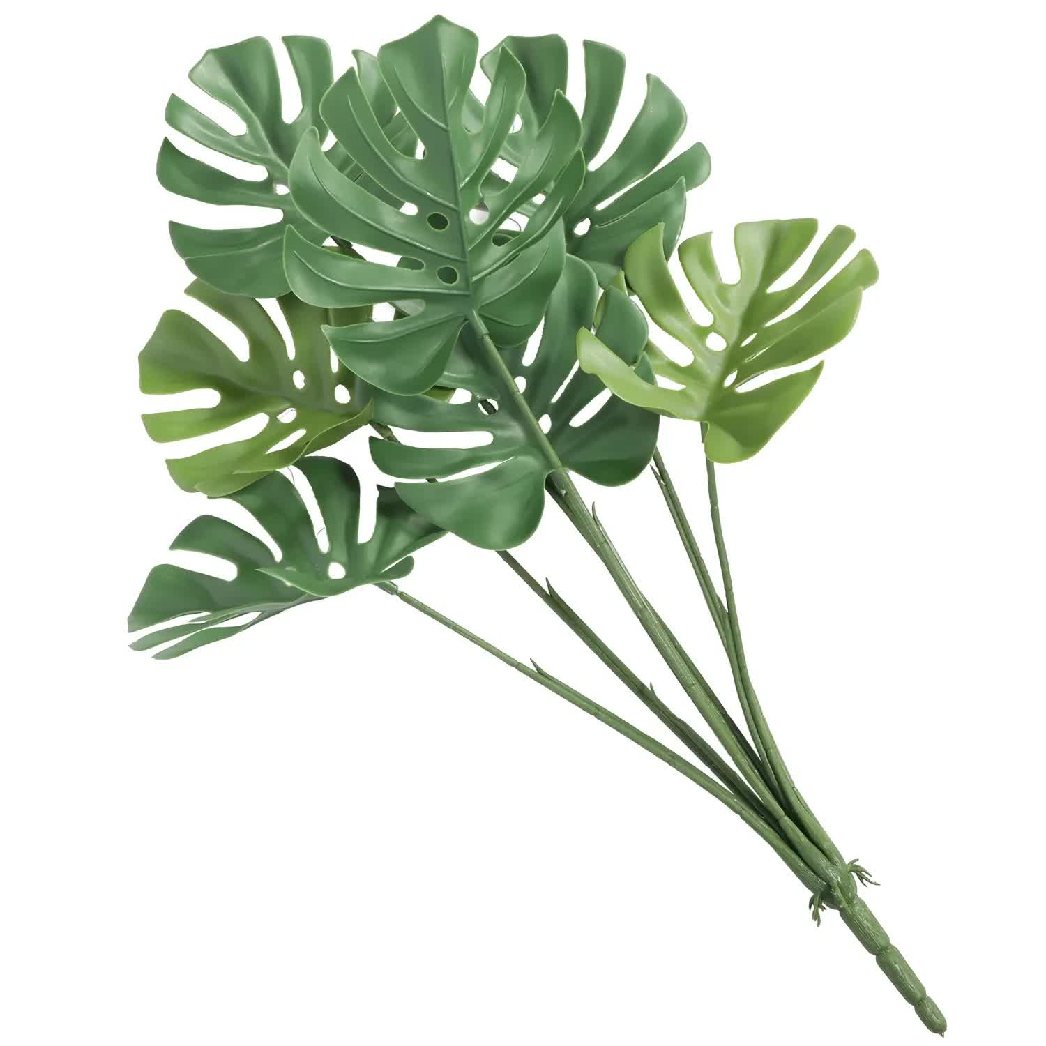 Artificial Hanging Plants: Artificial Monstera Split Leaf Philodendron Plant Stem 60cm UV Resistant