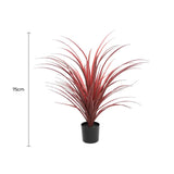Artificial Trees: Burgundy Potted Artificial Long Grass (Yucca Grass) 75cm UV Resistant