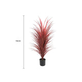Artificial Trees: Burgundy Potted Artificial Long Grass (Yucca Grass) 115cm UV Resistant