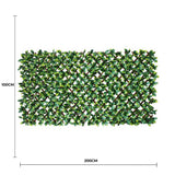 Artificial Hanging Plants: Premium Laurel Leaf Artificial Hedge Extendable Trellis / Screen 2 Meter By 1 Meter UV Resistant (PVC)