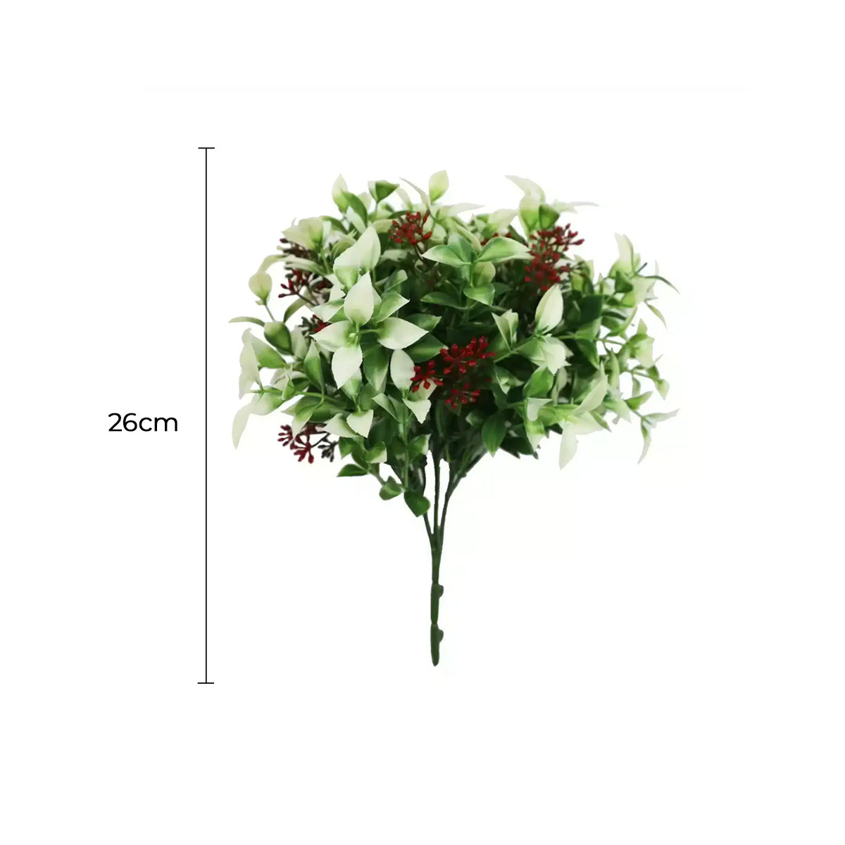 Artificial Hanging Plants: Artificial Flowering Holly Plant Stem UV Resistant 26cm