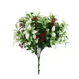 Artificial Hanging Plants: Artificial Flowering Holly Plant Stem UV Resistant 26cm