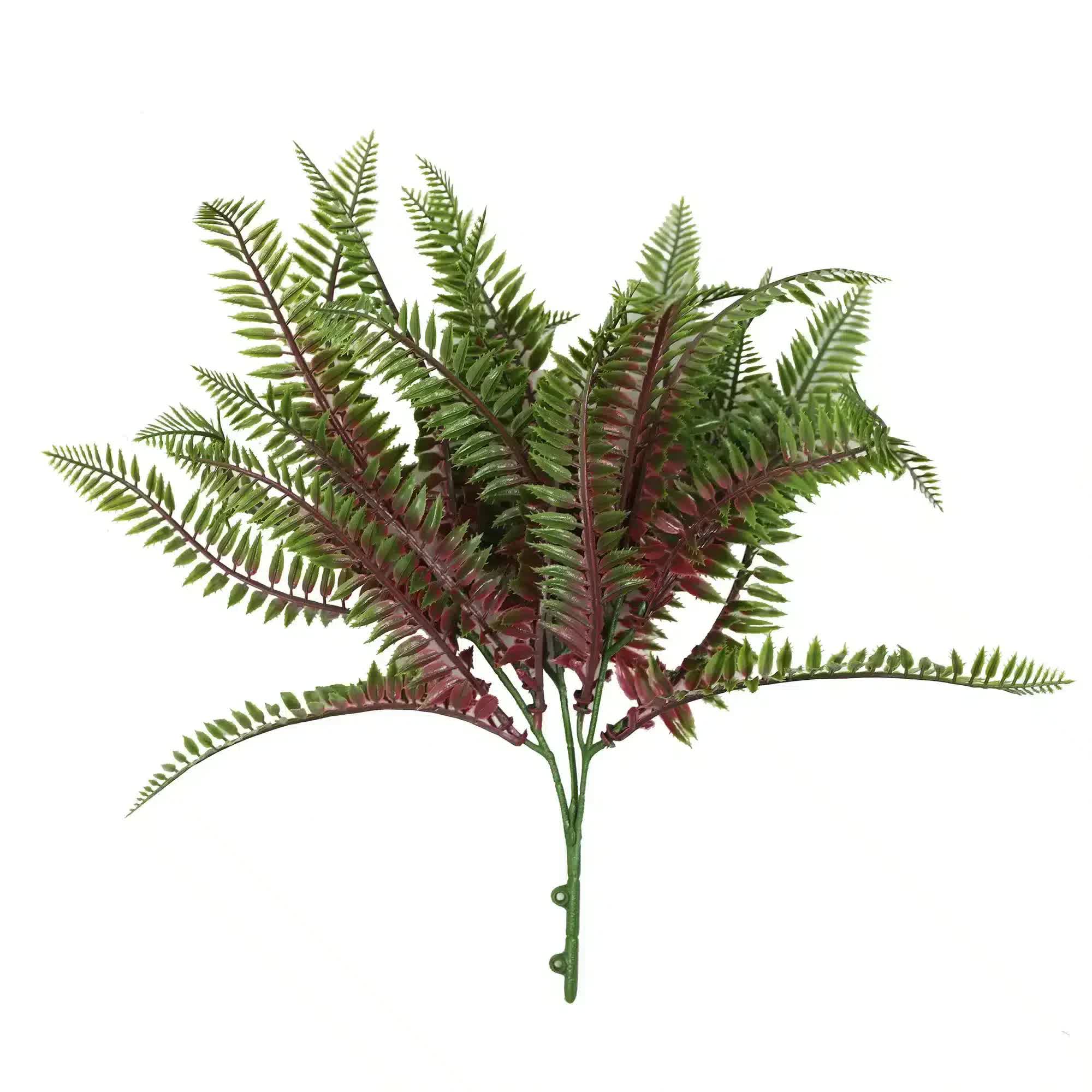 Artificial Trees: Artificial Royal Purple Fern Stem UV Resistant 33cm