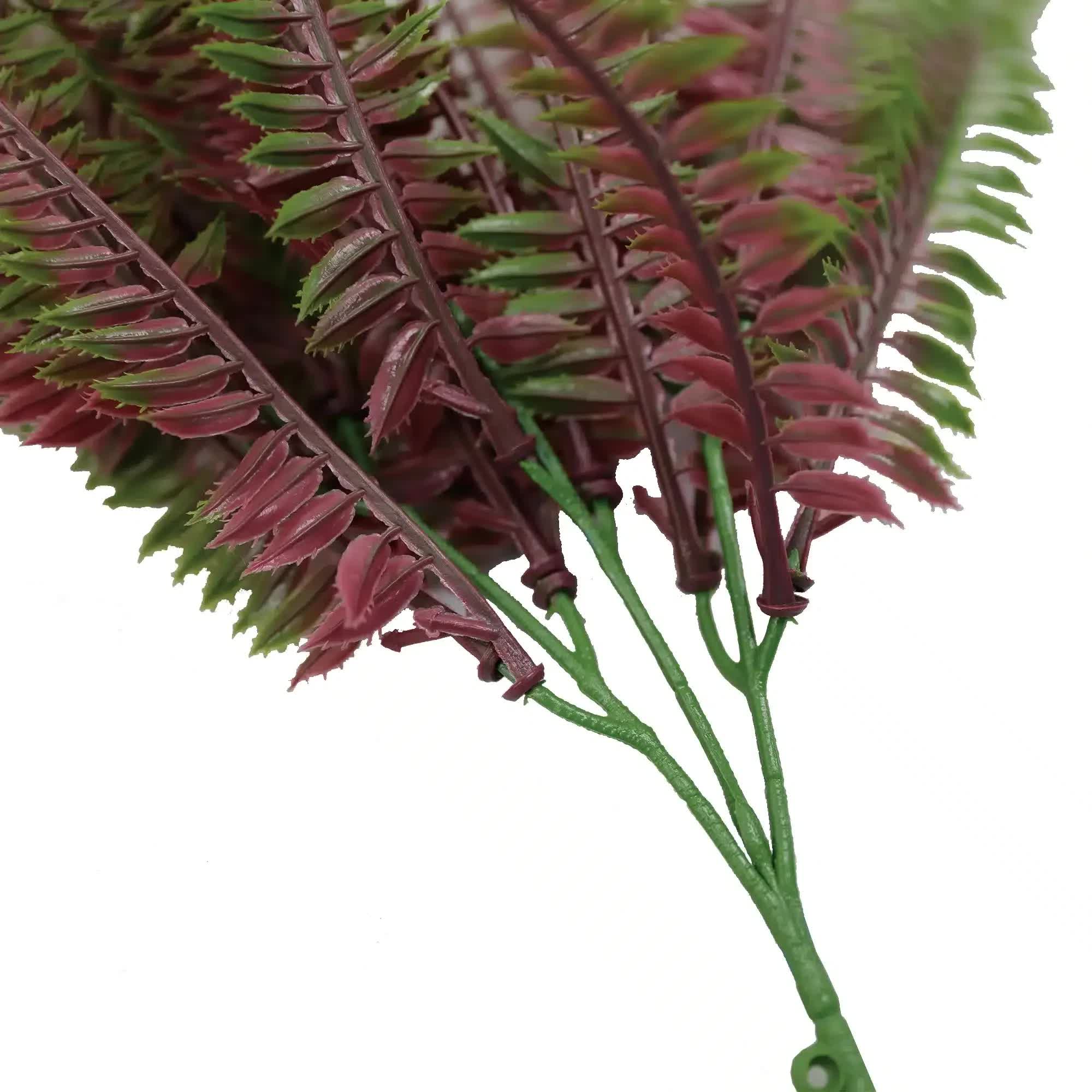 Artificial Trees: Artificial Royal Purple Fern Stem UV Resistant 33cm