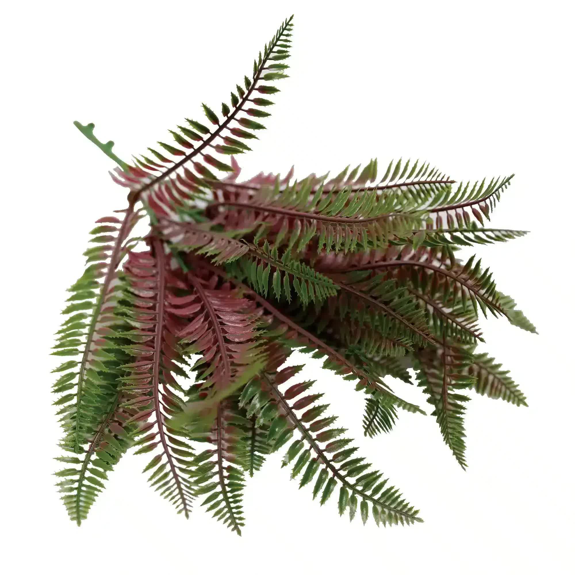 Artificial Trees: Artificial Royal Purple Fern Stem UV Resistant 33cm