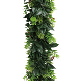 Artificial Hanging Plants: Artificial Extendable Hanging Wreath UV Resistant 55cm
