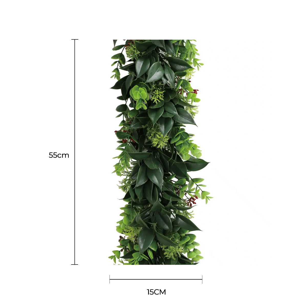 Artificial Hanging Plants: Artificial Extendable Hanging Wreath UV Resistant 55cm